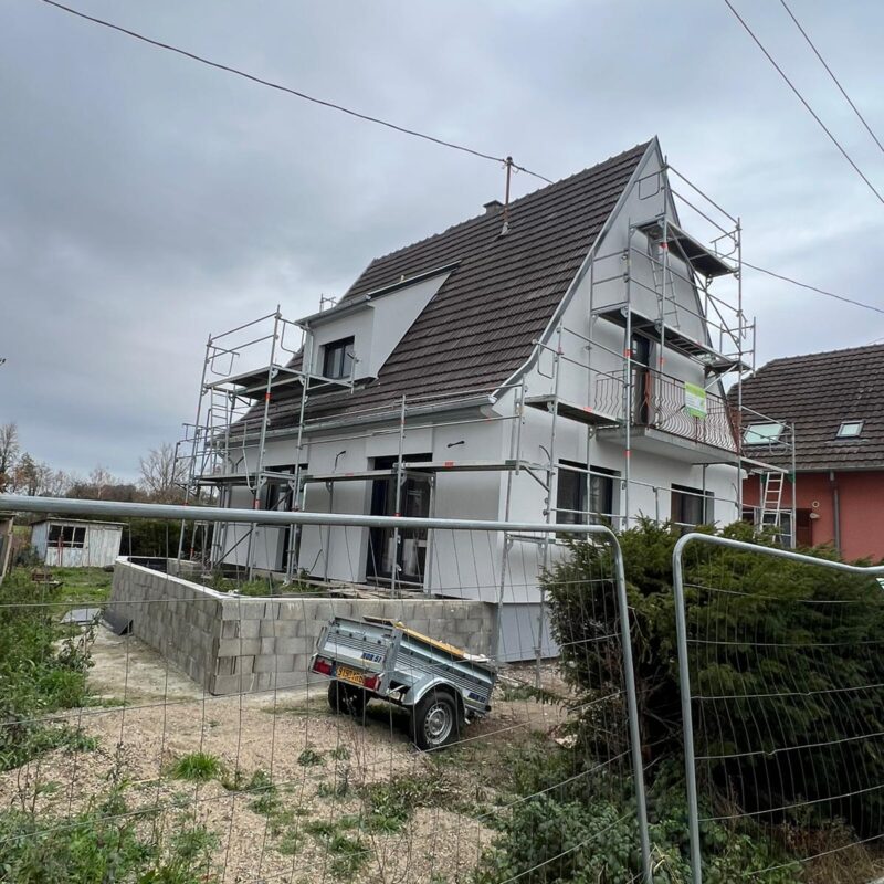 Chantier d&#8217;isolation extérieure à Eschau et ravalement de façade Brumath 5